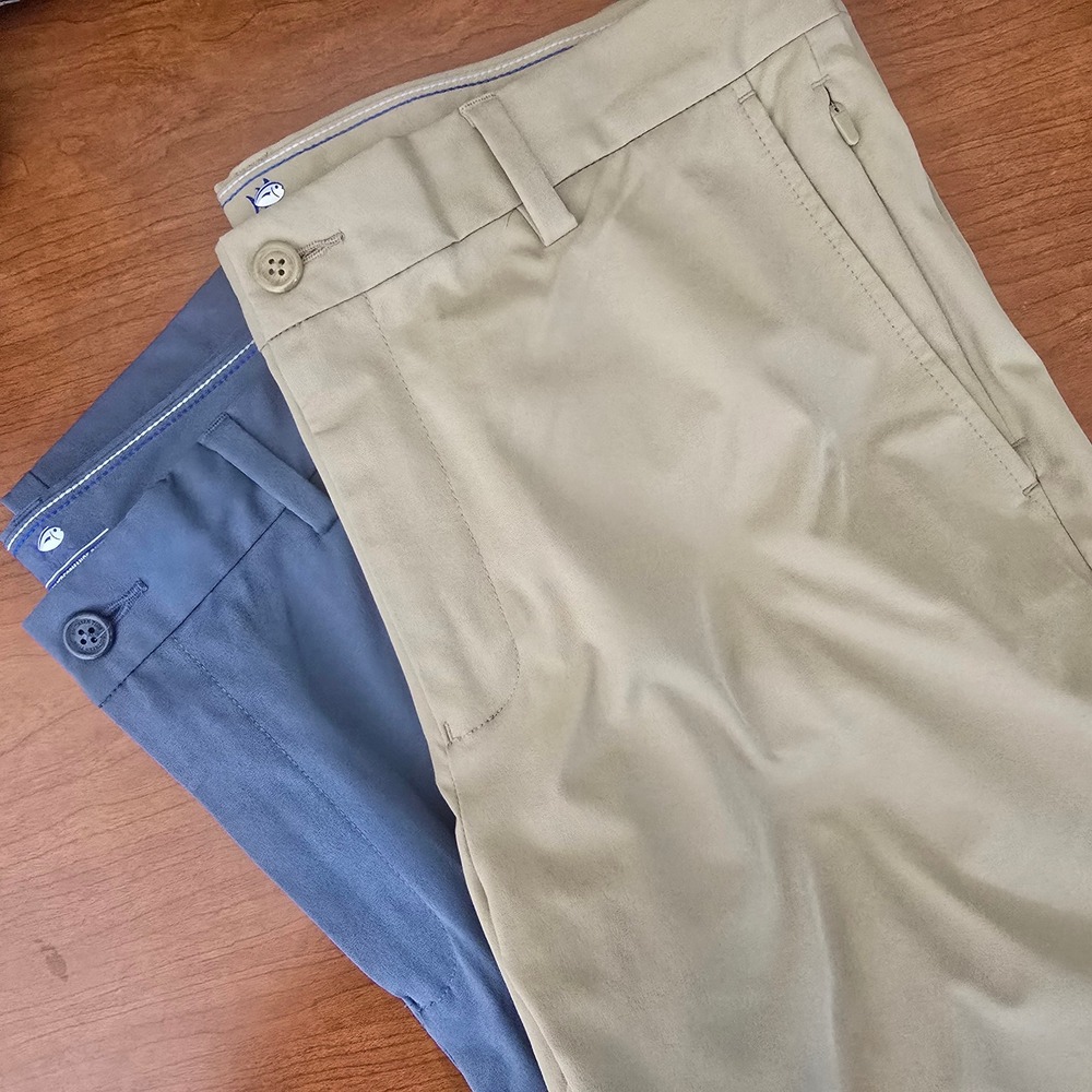 Southern Tide Jack Performance Pants Men's 35x30 Tan & Blue Lot of 2 Classic Fit